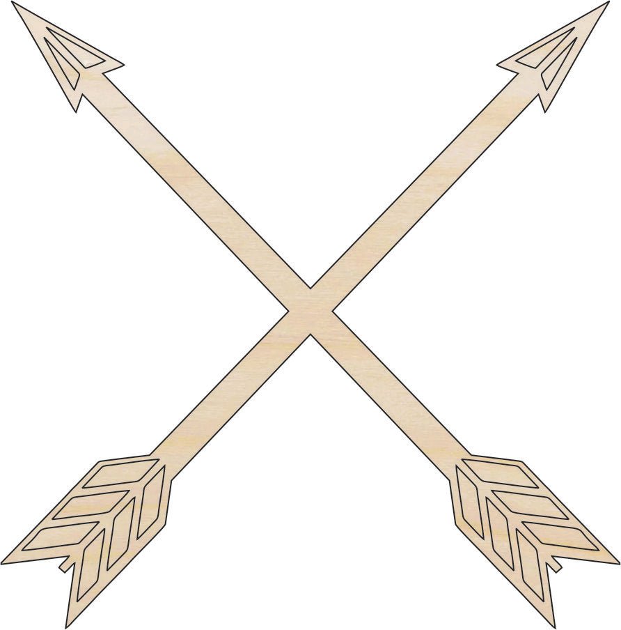 Arrows Wood Craft Shape – Laser Cut Baltic Birch Unfinished DIY Wood Art Supplies ARW21 - The Wood Shape Store