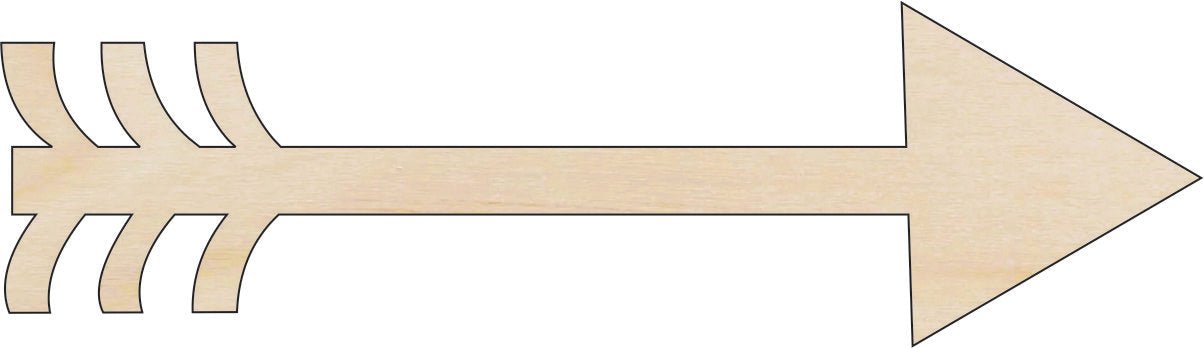 Arrow Wood Craft Shape – Laser Cut Baltic Birch Unfinished DIY Wood Art Supplies ARW5 - The Wood Shape Store