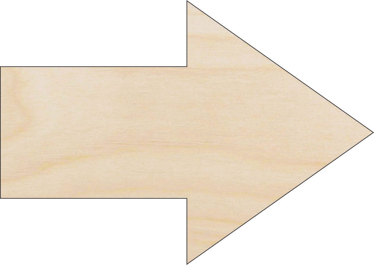 Arrow Wood Craft Shape – Laser Cut Baltic Birch Unfinished DIY Wood Art Supplies ARW8 - The Wood Shape Store