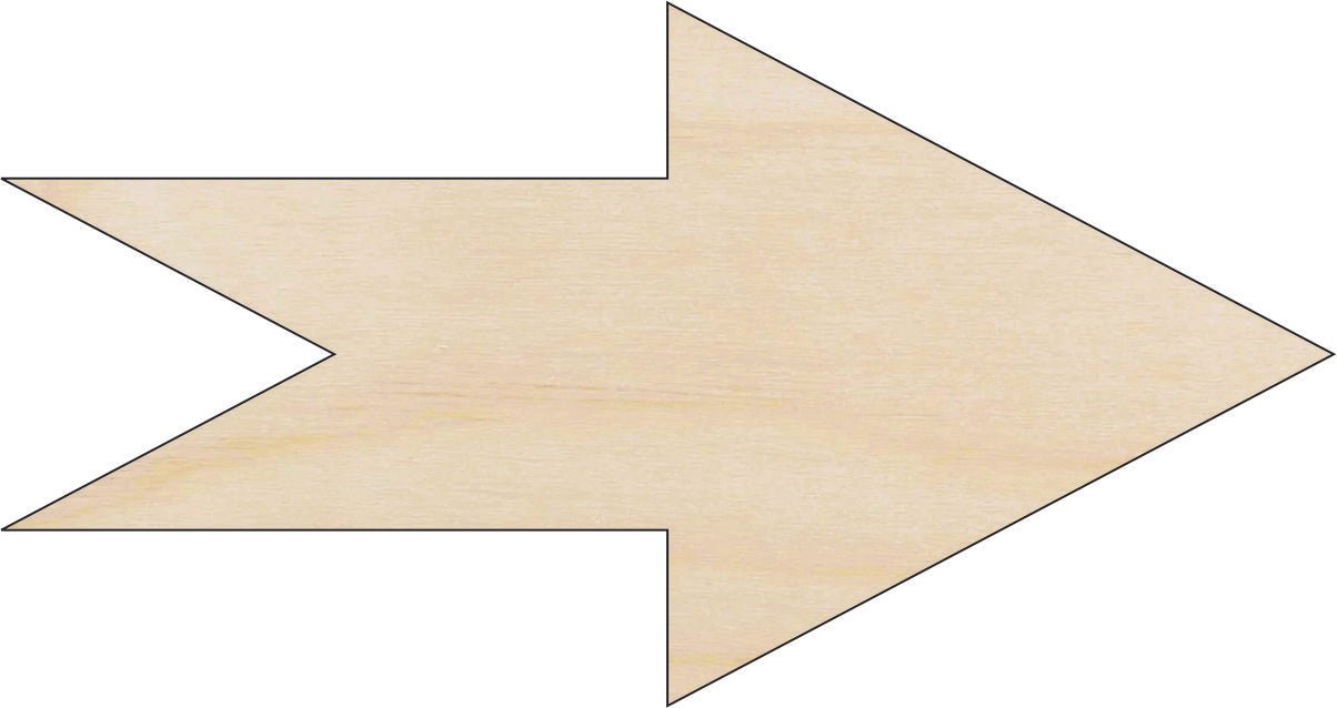 Arrow Wood Craft Shape – Laser Cut Baltic Birch Unfinished DIY Wood Art Supplies ARW9 - The Wood Shape Store
