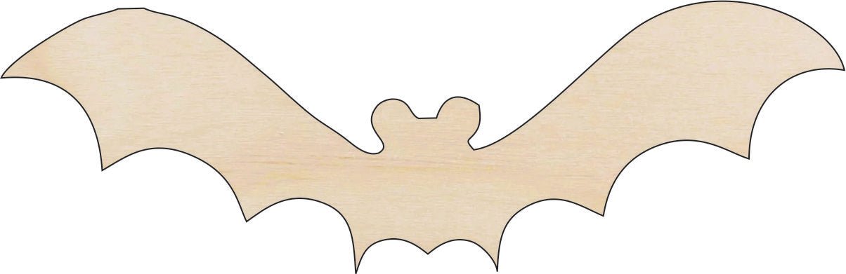 Flying Bat Wood Craft Shape – Laser Cut Baltic Birch Unfinished DIY Wood Art Supplies BAT12 - The Wood Shape Store