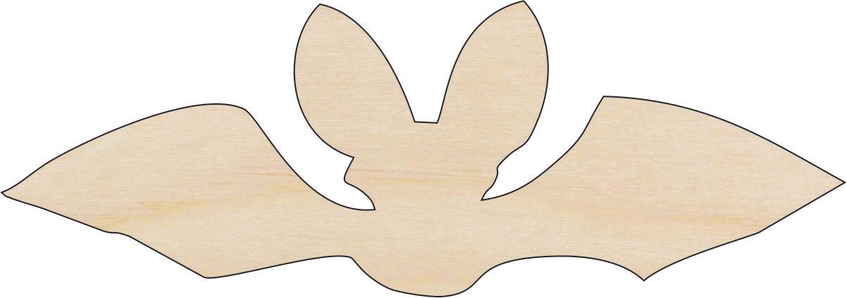 Flying Bat Wood Craft Shape – Laser Cut Baltic Birch Unfinished DIY Wood Art Supplies BAT13 - The Wood Shape Store