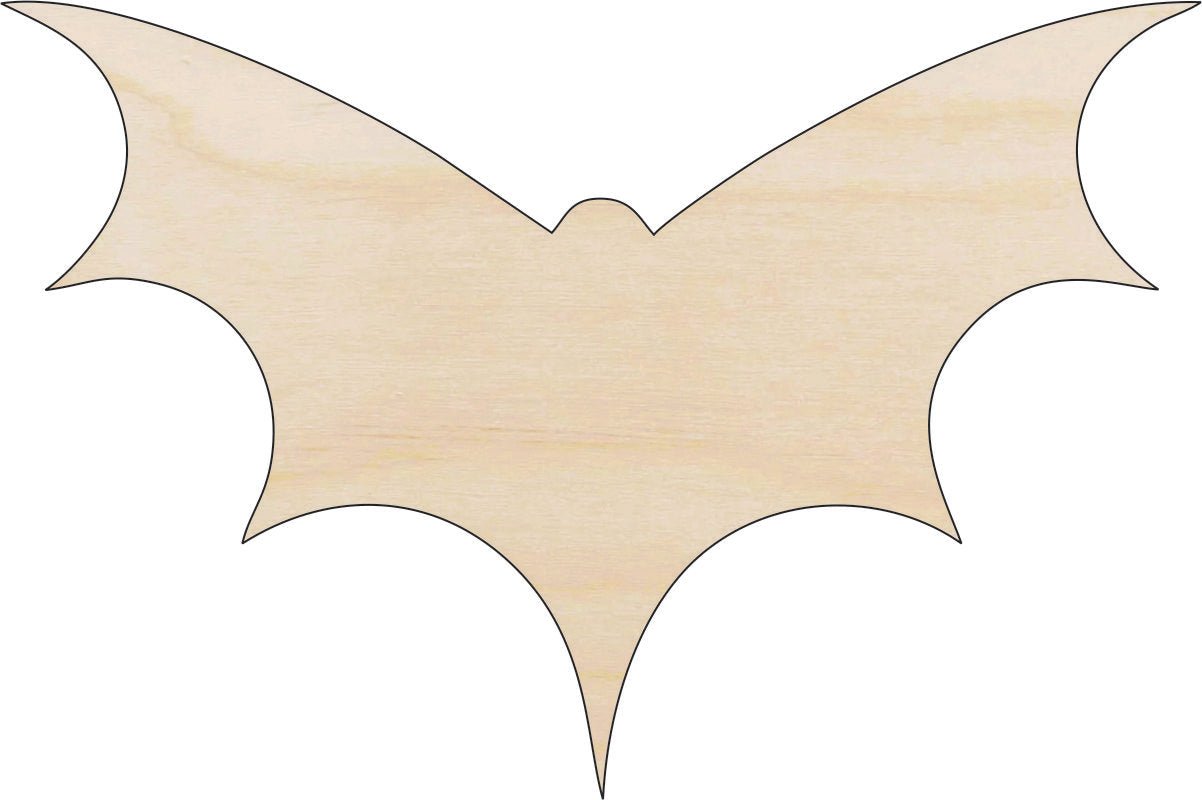 Flying Bat Wood Craft Shape – Laser Cut Baltic Birch Unfinished DIY Wood Art Supplies BAT15 - The Wood Shape Store