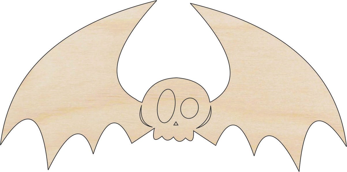 Flying Bat Wood Craft Shape – Laser Cut Baltic Birch Unfinished DIY Wood Art Supplies BAT16 - The Wood Shape Store