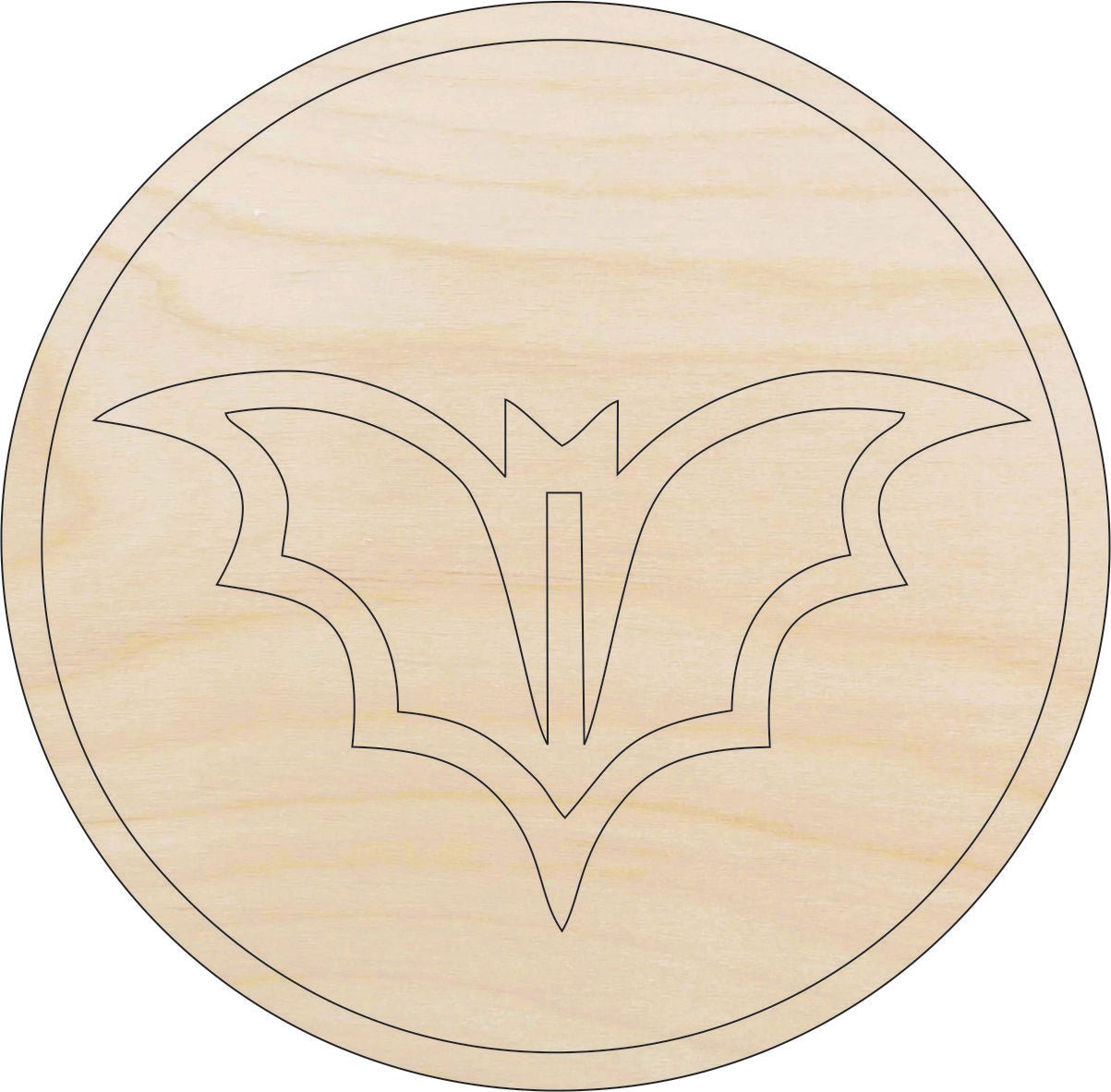 Bat Wood Craft Shape – Laser Cut Baltic Birch Unfinished DIY Wood Art Supplies BAT19 - The Wood Shape Store