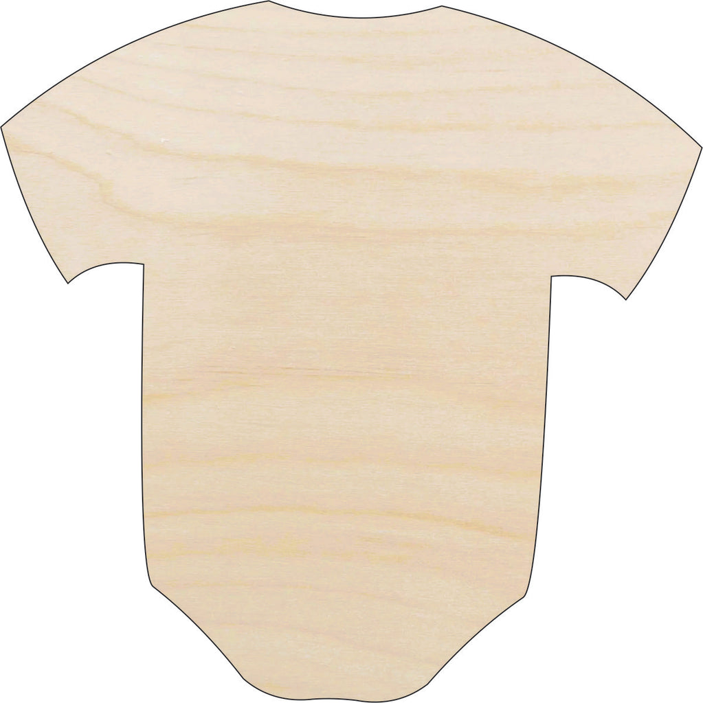 Baby Onesie  - Laser Cut Out Unfinished Wood Craft Shape BBY13