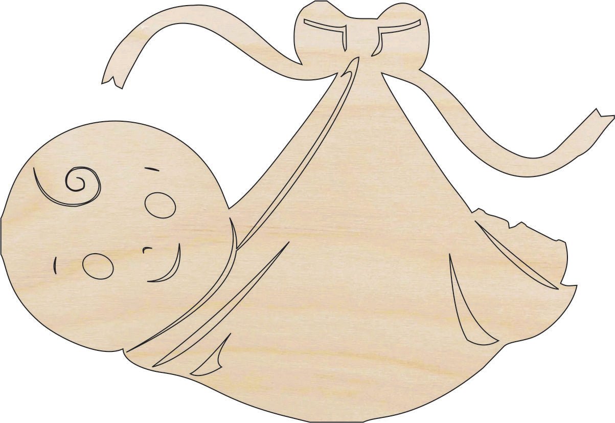 Baby Wood Craft Shape – Laser Cut Baltic Birch Unfinished DIY Wood Art Supplies BBY14 - The Wood Shape Store