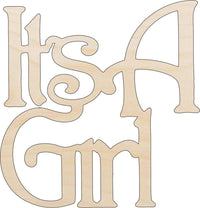 Baby Girl Wood Craft Shape – Laser Cut Baltic Birch Unfinished DIY Wood Art Supplies BBY26 - The Wood Shape Store