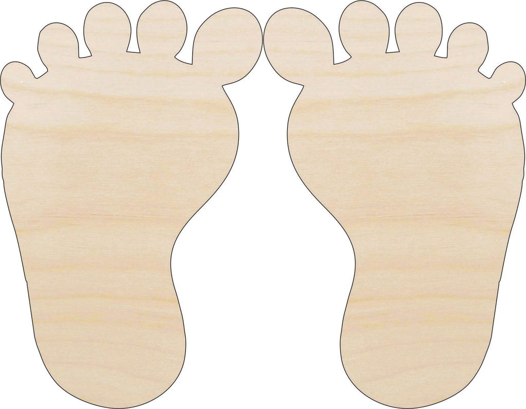 Baby Feet  - Laser Cut Out Unfinished Wood Craft Shape BBY2