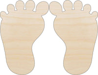 Baby Feet Wood Craft Shape – Laser Cut Baltic Birch Unfinished DIY Wood Art Supplies BBY2 - The Wood Shape Store
