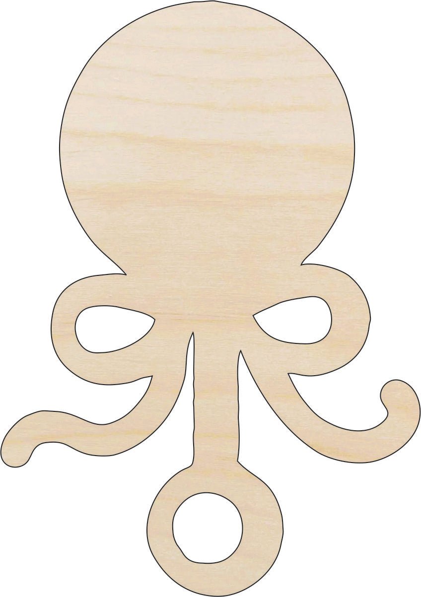Baby Rattle Wood Craft Shape – Laser Cut Baltic Birch Unfinished DIY Wood Art Supplies BBY33 - The Wood Shape Store