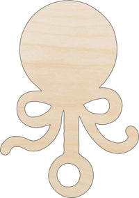 Baby Rattle Wood Craft Shape – Laser Cut Baltic Birch Unfinished DIY Wood Art Supplies BBY33 - The Wood Shape Store