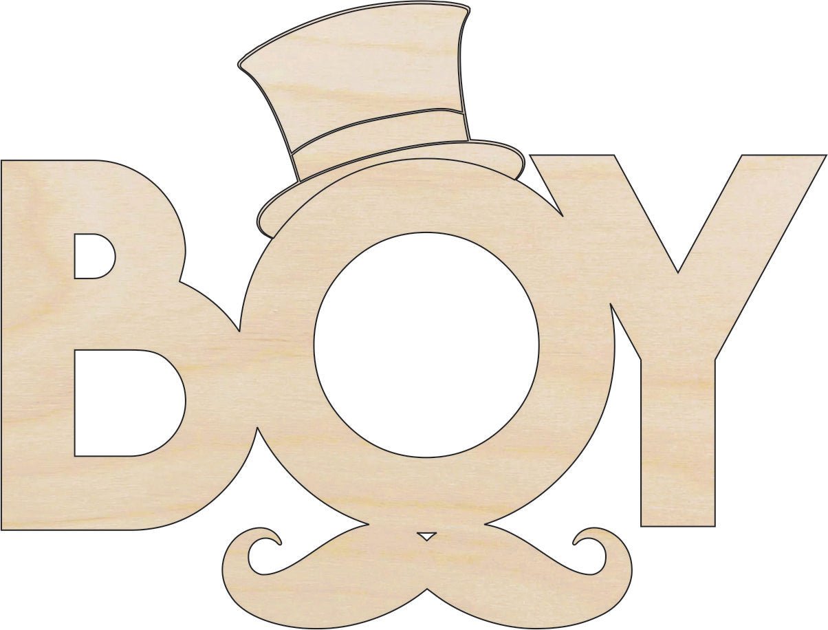 Baby Boy Wood Craft Shape – Laser Cut Baltic Birch Unfinished DIY Wood Art Supplies BBY36 - The Wood Shape Store
