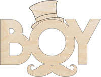 Baby Boy Wood Craft Shape – Laser Cut Baltic Birch Unfinished DIY Wood Art Supplies BBY36 - The Wood Shape Store
