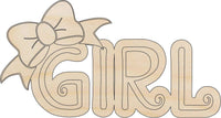 Baby Girl Wood Craft Shape – Laser Cut Baltic Birch Unfinished DIY Wood Art Supplies BBY37 - The Wood Shape Store