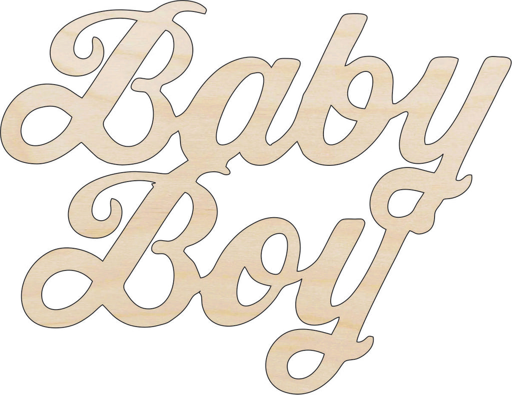 Word Baby Boy - Laser Cut Out Unfinished Wood Craft Shape BBY38