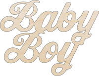 Baby Boy Wood Craft Shape – Laser Cut Baltic Birch Unfinished DIY Wood Art Supplies BBY38 - The Wood Shape Store