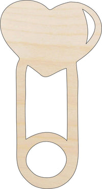 Diaper Pin Wood Craft Shape – Laser Cut Baltic Birch Unfinished DIY Wood Art Supplies BBY39 - The Wood Shape Store