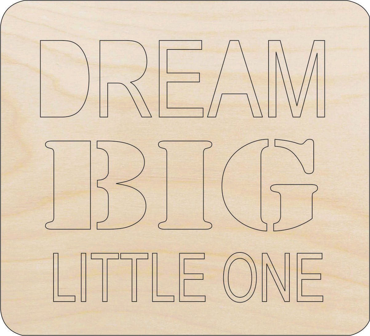 Dream Baby Wood Craft Shape – Laser Cut Baltic Birch Unfinished DIY Wood Art Supplies BBY44 - The Wood Shape Store