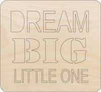 Dream Baby Wood Craft Shape – Laser Cut Baltic Birch Unfinished DIY Wood Art Supplies BBY44 - The Wood Shape Store