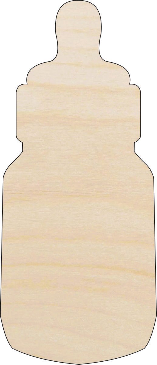 Baby Bottle Wood Craft Shape – Laser Cut Baltic Birch Unfinished DIY Wood Art Supplies BBY45 - The Wood Shape Store