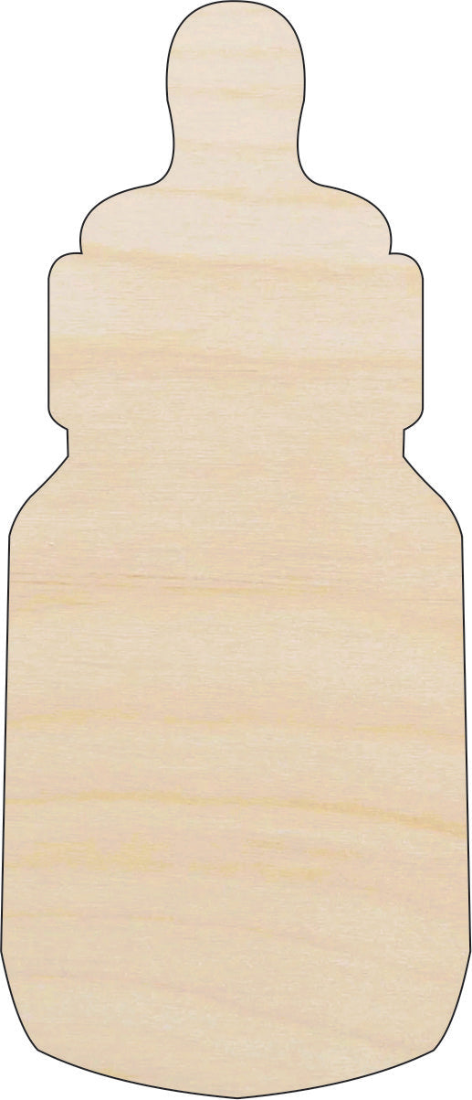Baby Bottle - Laser Cut Out Unfinished Wood Craft Shape BBY45 Baby Bottle - Laser Cut Out Unfinished Wood Craft Shape BBY45