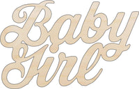 Baby Girl Wood Craft Shape – Laser Cut Baltic Birch Unfinished DIY Wood Art Supplies BBY46 - The Wood Shape Store