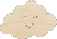 Cloud Wood Craft Shape – Laser Cut Baltic Birch Unfinished DIY Wood Art Supplies BBY53 - The Wood Shape Store