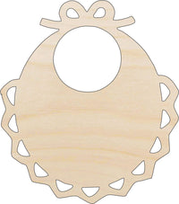Baby Bib Wood Craft Shape – Laser Cut Baltic Birch Unfinished DIY Wood Art Supplies BBY9 - The Wood Shape Store