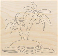 Palm Tree Wood Craft Shape – Laser Cut Baltic Birch Unfinished DIY Wood Art Supplies BCH10 - The Wood Shape Store