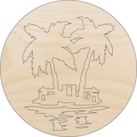 Palm Tree Wood Craft Shape – Laser Cut Baltic Birch Unfinished DIY Wood Art Supplies BCH11 - The Wood Shape Store