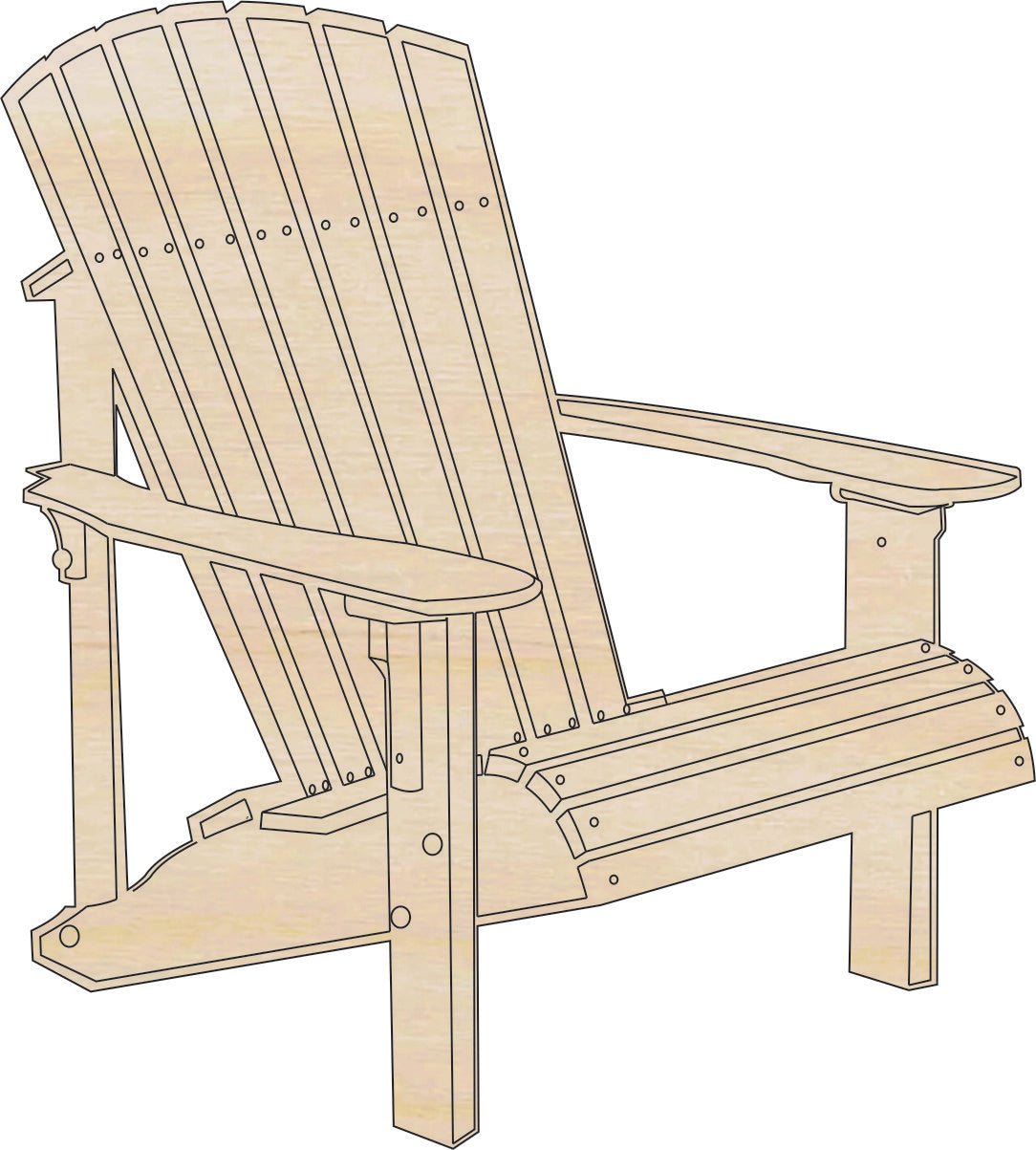 Chair Wood Craft Shape – Laser Cut Baltic Birch Unfinished DIY Wood Art Supplies BCH12 - The Wood Shape Store