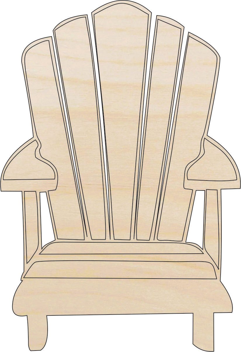 Chair Adirondack Wood Craft Shape – Laser Cut Baltic Birch Unfinished DIY Wood Art Supplies BCH13 - The Wood Shape Store