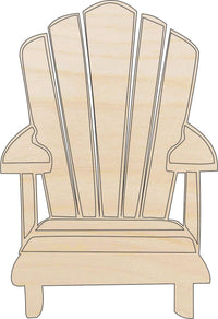 Chair Adirondack Wood Craft Shape – Laser Cut Baltic Birch Unfinished DIY Wood Art Supplies BCH13 - The Wood Shape Store