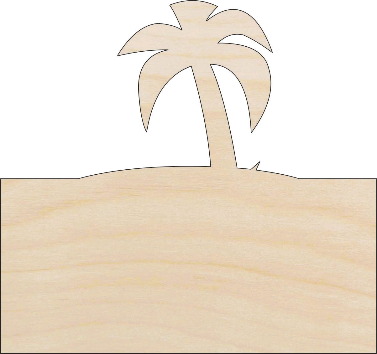 Palm Tree Wood Craft Shape – Laser Cut Baltic Birch Unfinished DIY Wood Art Supplies BCH15 - The Wood Shape Store