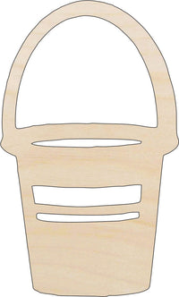 Beach Bucket Wood Craft Shape – Laser Cut Baltic Birch Unfinished DIY Wood Art Supplies BCH1 - The Wood Shape Store