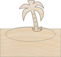 Palm Tree Wood Craft Shape – Laser Cut Baltic Birch Unfinished DIY Wood Art Supplies BCH5 - The Wood Shape Store