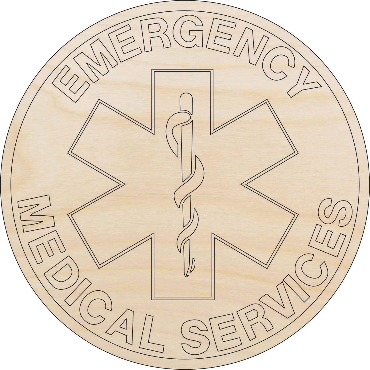 Badge Medical - Laser Cut Out Unfinished Wood Craft Shape BDG11 Badge Medical - Laser Cut Out Unfinished Wood Craft Shape BDG11