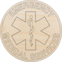 Medical Badge Wood Craft Shape – Laser Cut Baltic Birch Unfinished DIY Wood Art Supplies BDG11 - The Wood Shape Store