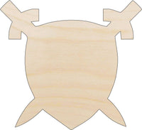 Sword & Shield Wood Craft Shape – Laser Cut Baltic Birch Unfinished DIY Wood Art Supplies BDG14 - The Wood Shape Store