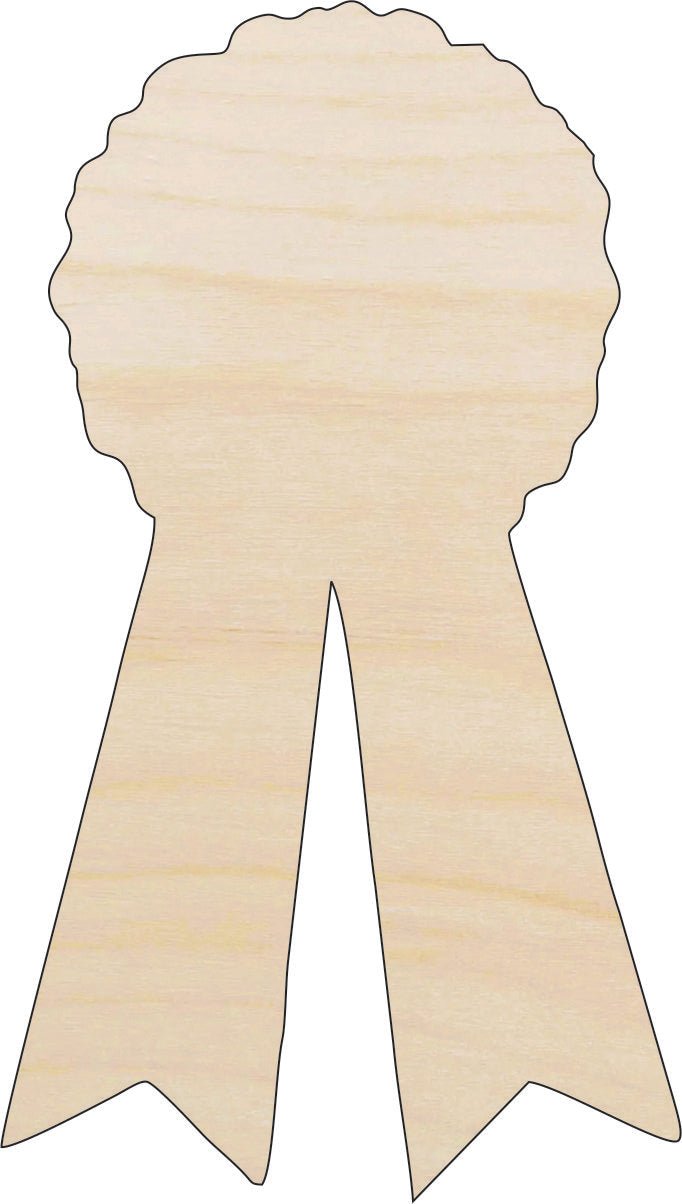 Badge Wood Craft Shape – Laser Cut Baltic Birch Unfinished DIY Wood Art Supplies BDG17 - The Wood Shape Store