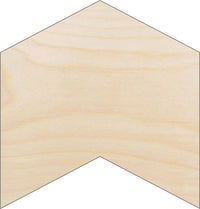 Badge Wood Craft Shape – Laser Cut Baltic Birch Unfinished DIY Wood Art Supplies BDG18 - The Wood Shape Store