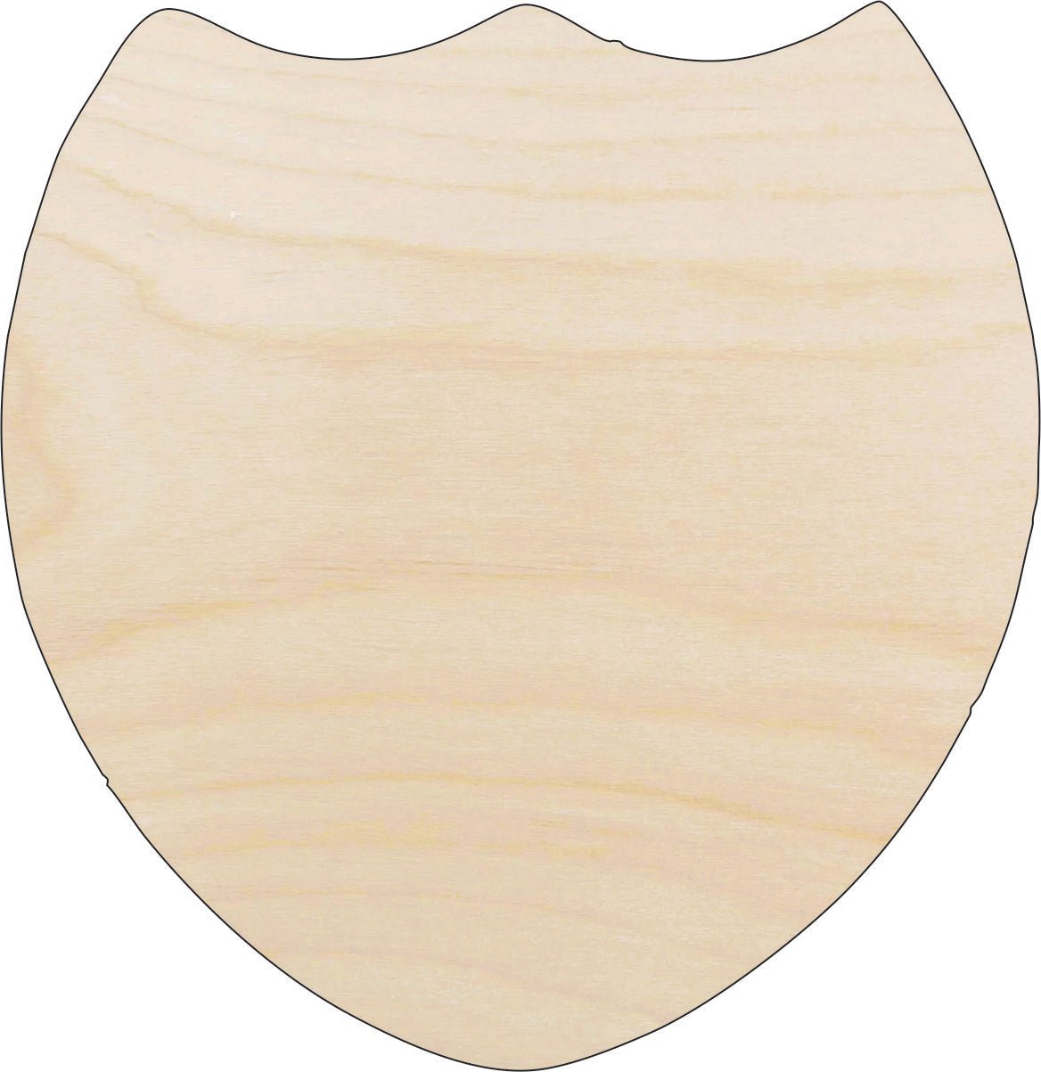 Badge Shield - Laser Cut Out Unfinished Wood Craft Shape BDG20