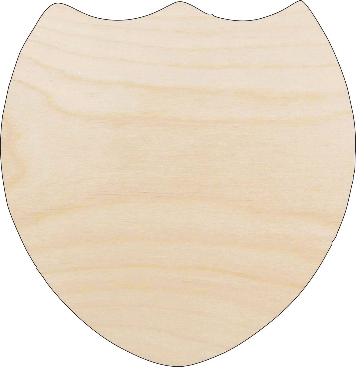 Badge Shield Wood Craft Shape – Laser Cut Baltic Birch Unfinished DIY Wood Art Supplies BDG20 - The Wood Shape Store