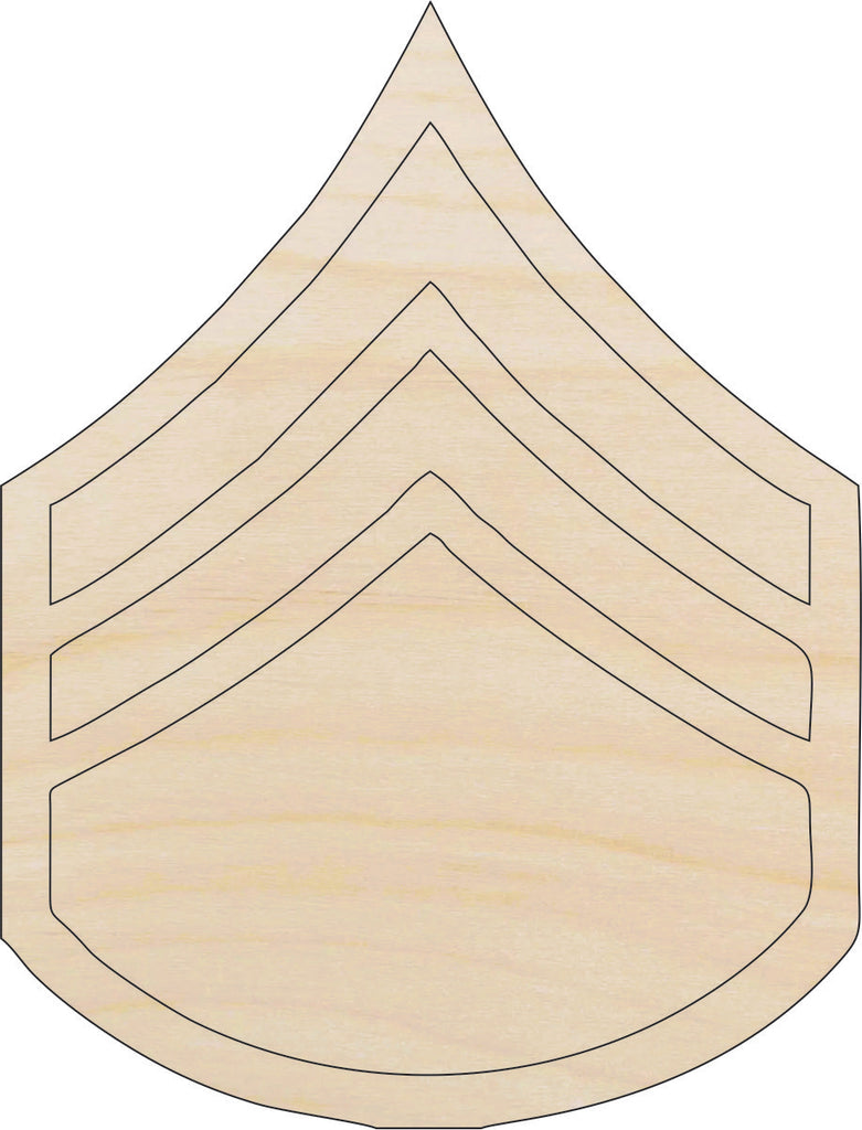 Badge - Laser Cut Out Unfinished Wood Craft Shape BDG23