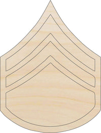 Badge Wood Craft Shape – Laser Cut Baltic Birch Unfinished DIY Wood Art Supplies BDG23 - The Wood Shape Store