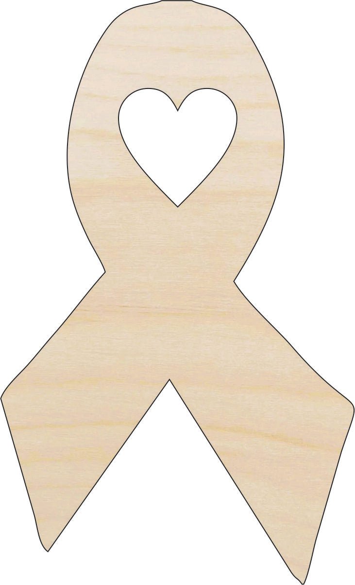 Ribbon Badge Wood Craft Shape – Laser Cut Baltic Birch Unfinished DIY Wood Art Supplies BDG28 - The Wood Shape Store