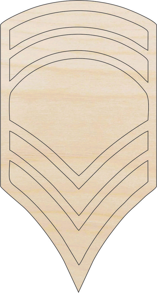Badge Patch - Laser Cut Out Unfinished Wood Craft Shape BDG29