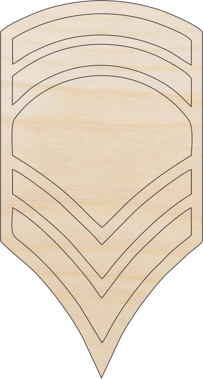 Badge Patch Wood Craft Shape – Laser Cut Baltic Birch Unfinished DIY Wood Art Supplies BDG29 - The Wood Shape Store