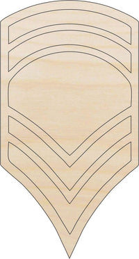 Badge Patch Wood Craft Shape – Laser Cut Baltic Birch Unfinished DIY Wood Art Supplies BDG29 - The Wood Shape Store